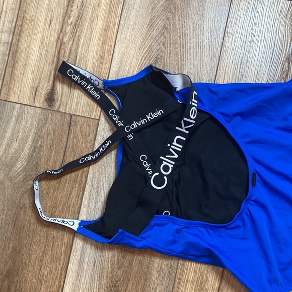 bright blue Calvin Klein one-piece swimsuit - Picture 6 of 7
